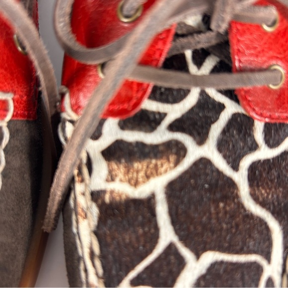 Ariat Women's Size 7B Giraffe Ruby Loafers Boat Shoes Premium Suede and Leather - Picture 10 of 12